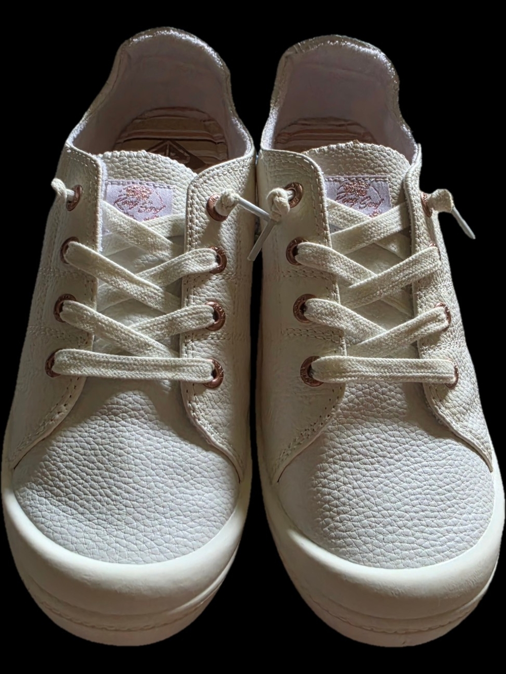Womens Roxy Bayshore Plus sneakers, a slip-on style with knotted lace